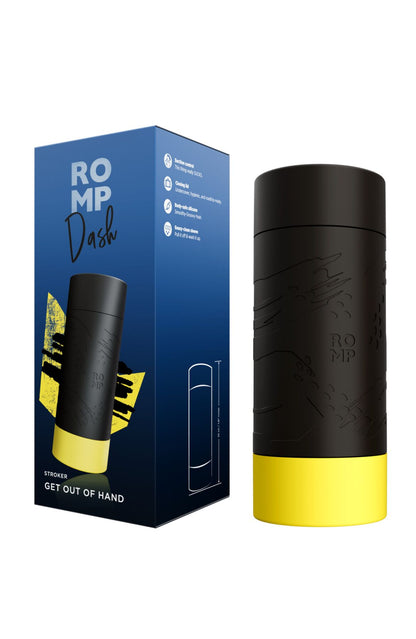Мастурбатор з ефектом вакууму Romp Dash Black, багата текстура, багаторазовий