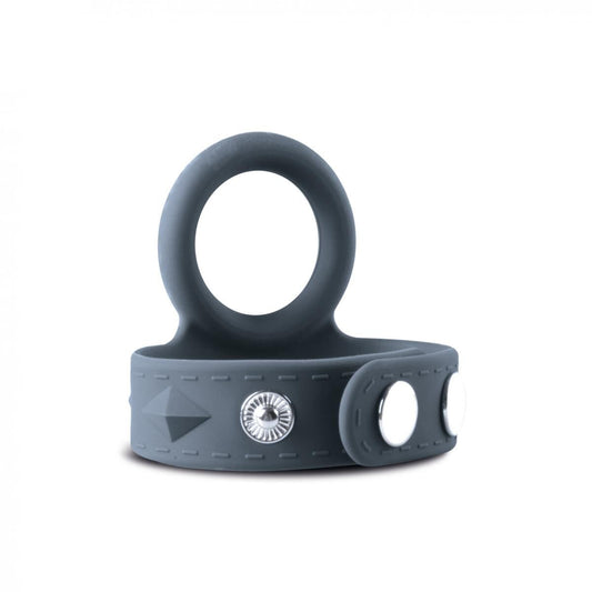 Подвійне ерекційне кільце Boners Cock & Ball Strap S/M, регулювання діаметра, 3,5–5,5 см