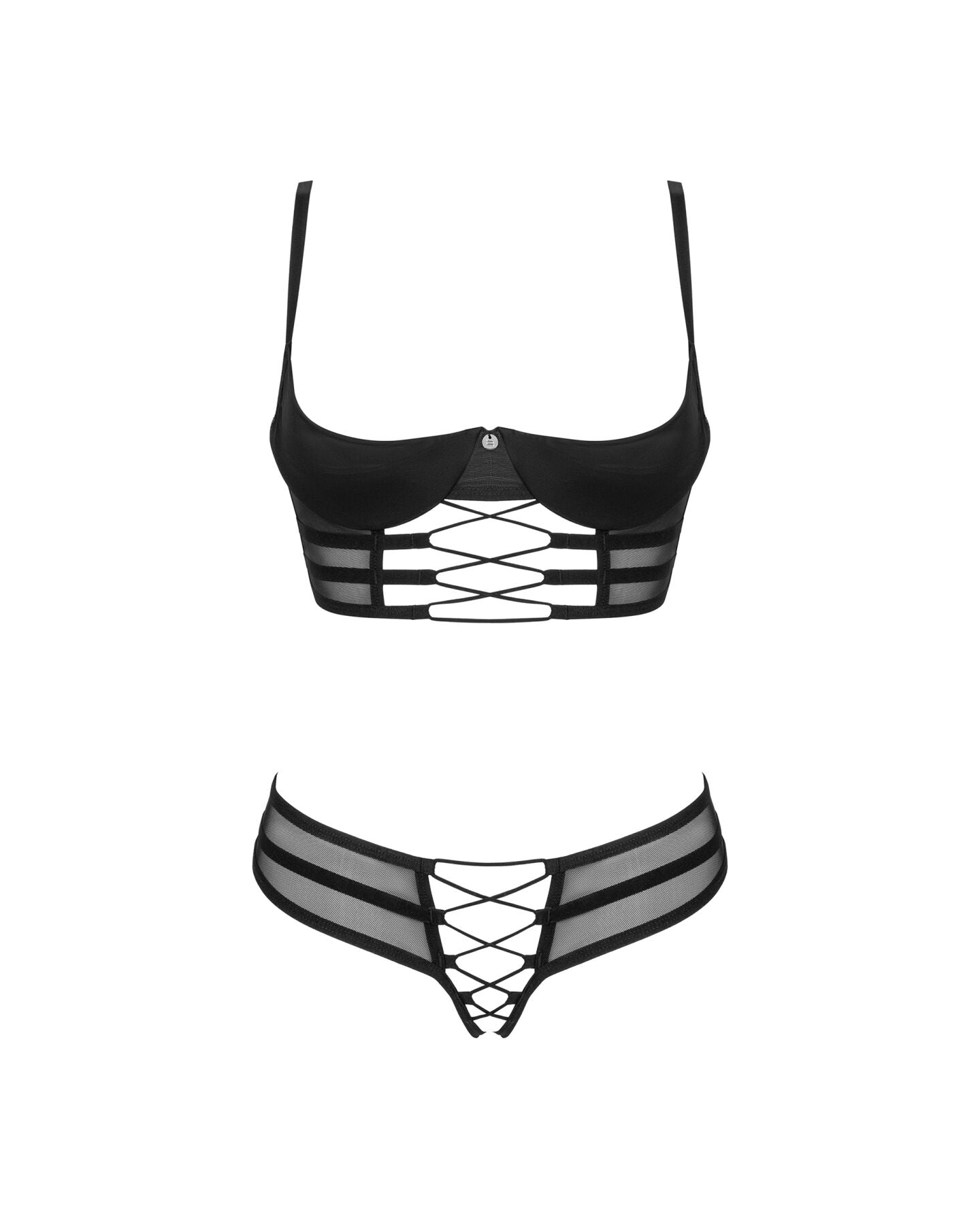 Комплект Obsessive Roxelia 2-pcs crotchless set M/L