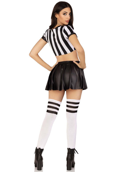 Костюм рефері Leg Avenue Time Out Referee XS, кроп-топ спідниця, свисток