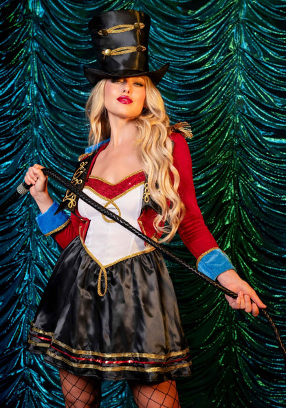 Костюм циркачки Leg Avenue Ringmaster Costume S, сукня, капелюх