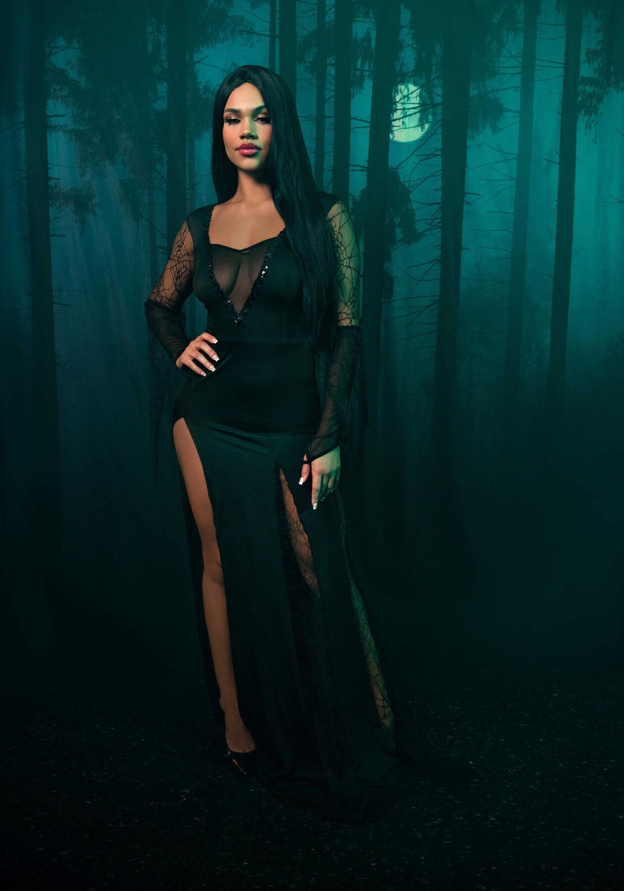 Костюм Мортіші Аддамс Leg Avenue Sexy Spooky Morticia S