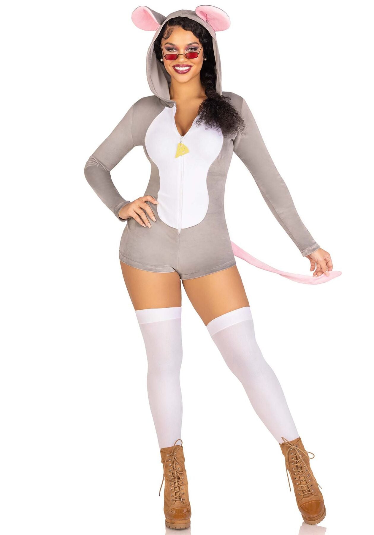 Комбінезон-костюм миші Leg Avenue Comfy Mouse L, з капюшоном