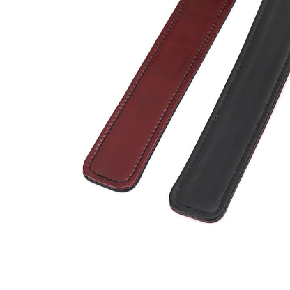 Фіксатори для стегон Liebe Seele Wine Red Thigh Cuffs S Size, натуральна  шкіра
