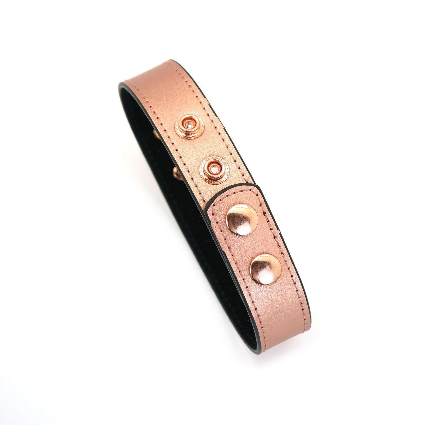 Нашийник із затискачами для сосків Liebe Seele Rose Gold Memory Collar with Nipple Clamps, шкіра