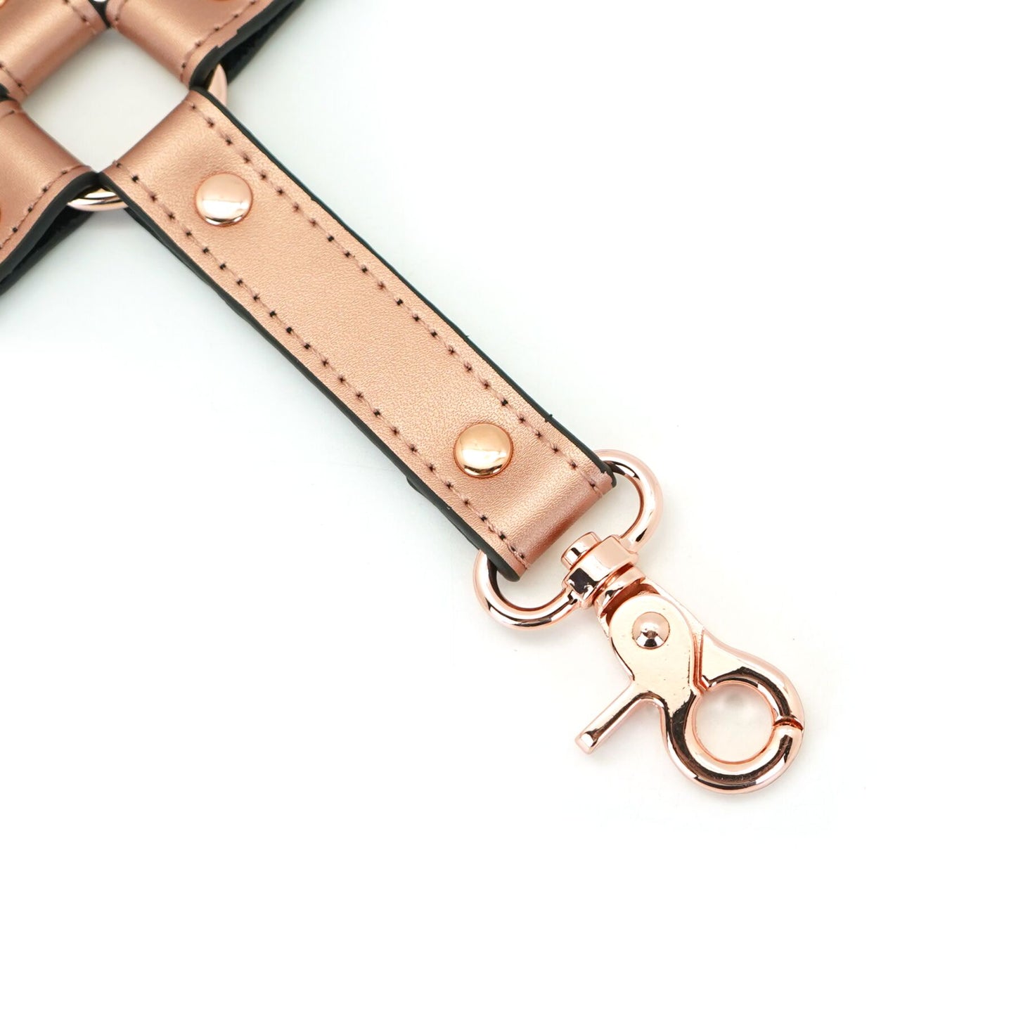 Хрестовина для фіксації Liebe Seele Rose Gold Memory Hog Tie, натуральна шкіра, рожеве золото