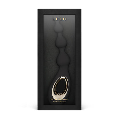 Анальне намисто з вібрацією LELO Soraya Beads Black, різний діаметр намистин, 8 режимів