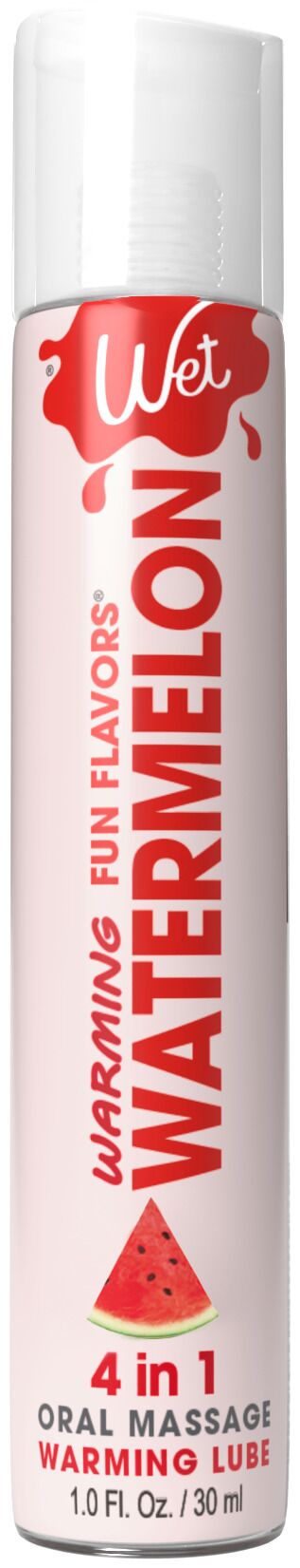Зігрівальний лубрикант на водній основі Wet Warming Watermelon 4 in 1, без цукру (30 мл)