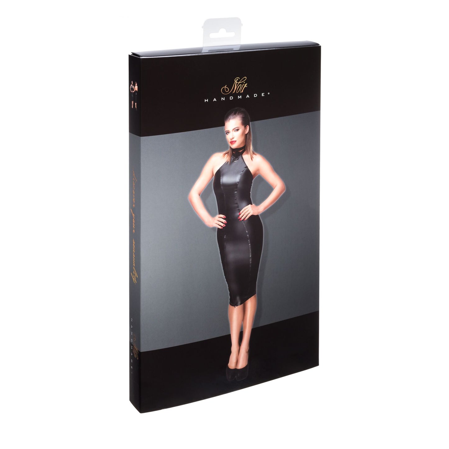 Сукня-олівець з мокрим ефектом Noir Handmade F160 Powerwetlook pencil dress, XL