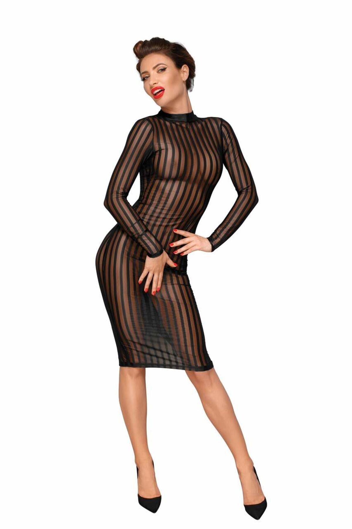 Сукня з мокрим ефектом Noir Handmade F182 Classic dress made of elastic tulle, M