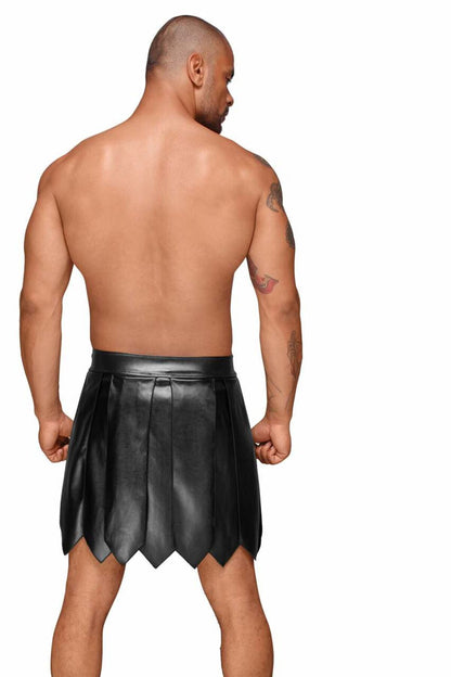 Чоловіча спідниця гладіатора Noir Handmade H053 Eco leather men's gladiator skirt, L, екошкіра
