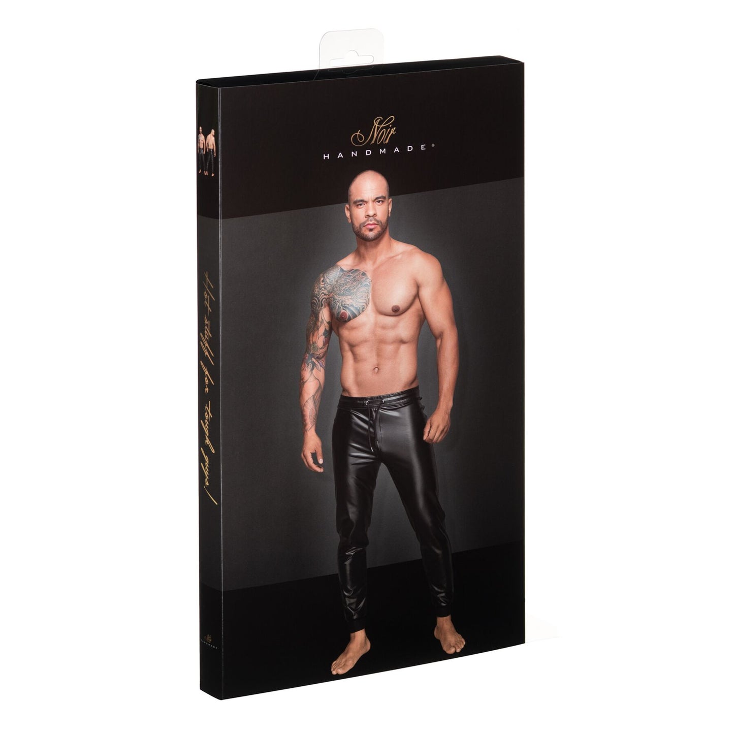 Чоловічі трегінси Noir Handmade H063 Powerwetlook treggings, M, мокрий ефект