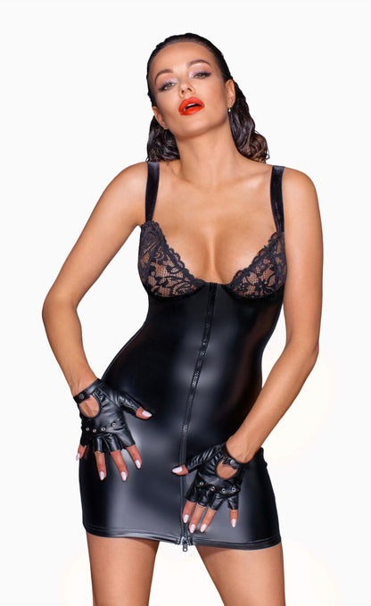 Сукня з мокрим ефектом Noir Handmade F254 Powerwetlook mini-dress, XL