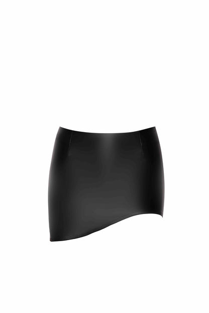 Спідниця Noir Handmade F305 Legacy, M, black, міні, під латекс, асиметричний крій