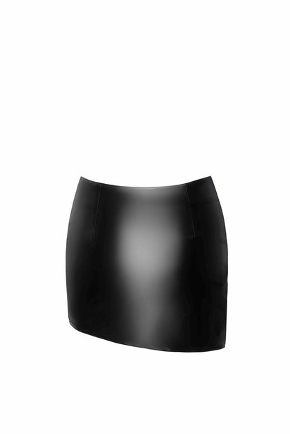 Спідниця Noir Handmade F305 Legacy, M, black, міні, під латекс, асиметричний крій