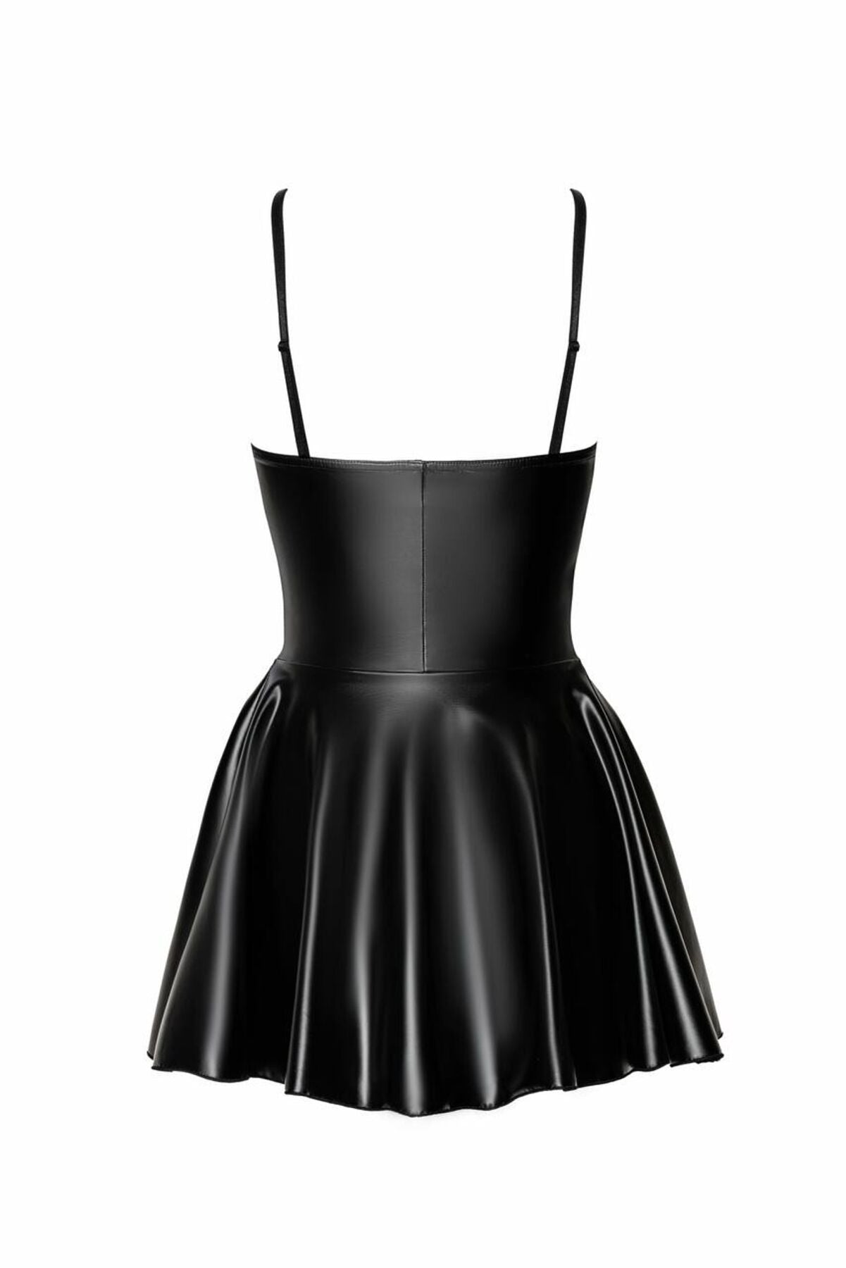 Сукня Noir Handmade F308 Dreamer, L, міні, під латекс, відкриті плечі, спідниця кльош, блискавка спереду