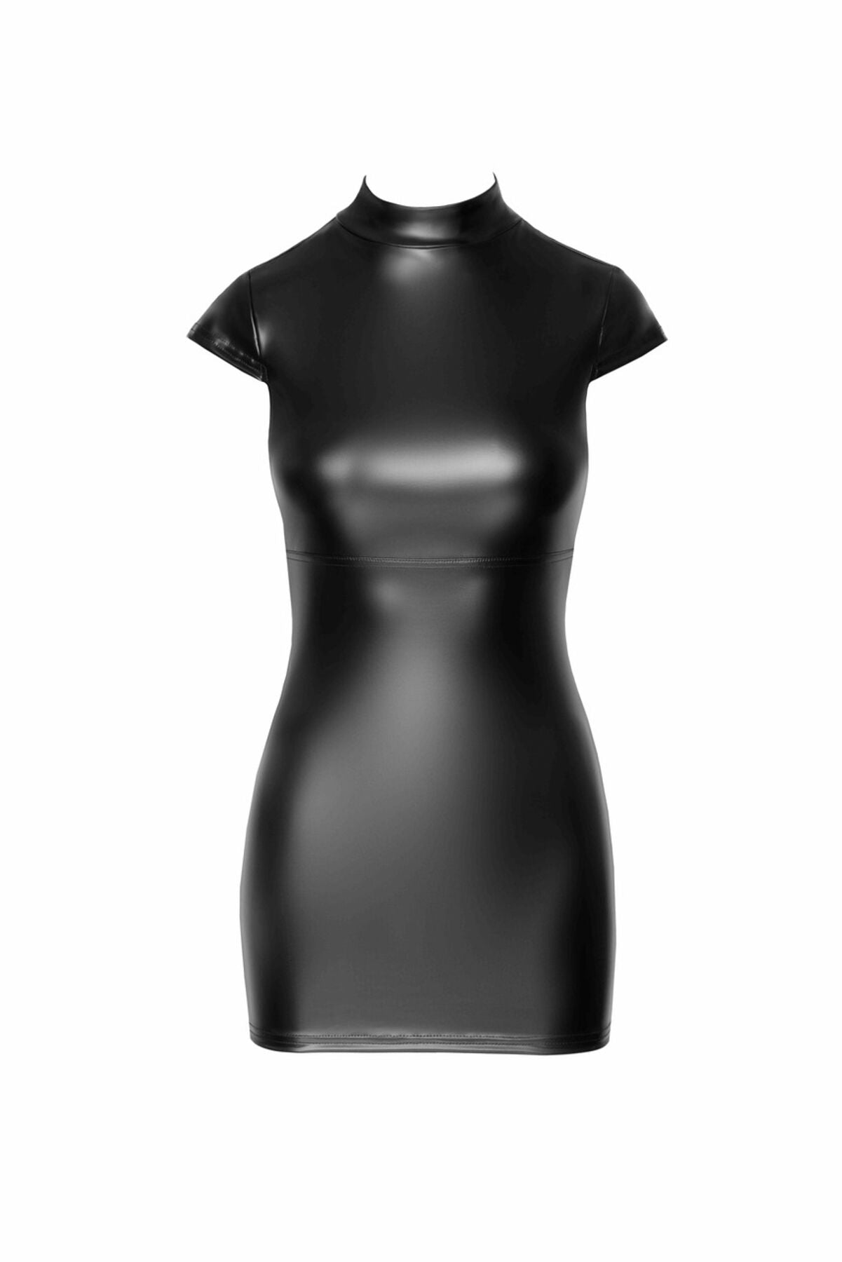 Сукня Noir Handmade F309 Fantasy, XL, black, міні, під латекс, короткий рукав, шнурівка ззаду