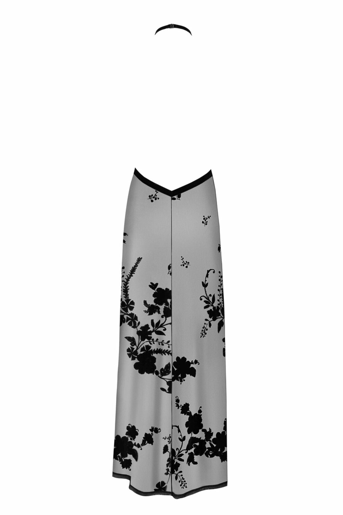 Сукня Noir Handmade F312 Divinity, L, black, прозора, до підлоги, відкрита спина, розріз збоку
