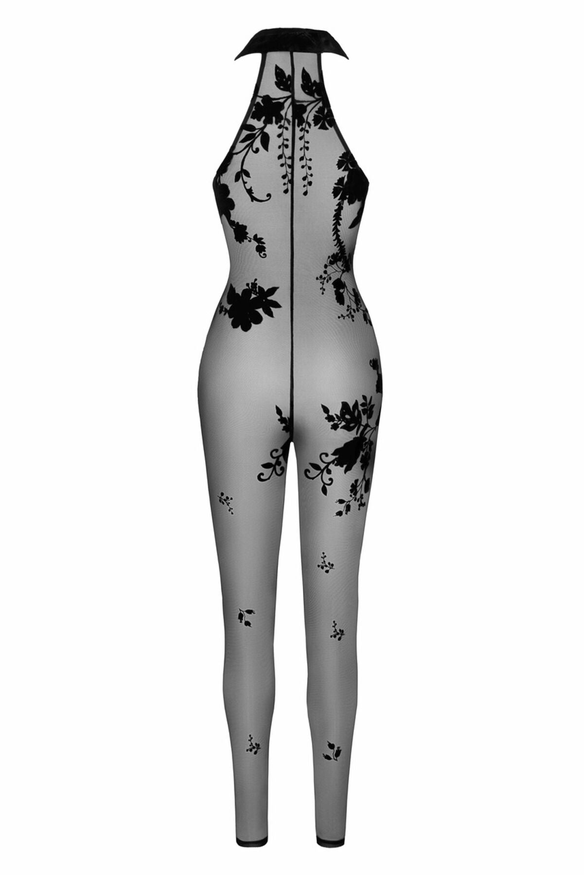 Бодістокінг Noir Handmade F315 Ego, XXL, black, прозорий, верх халтер, блискавка на все тіло