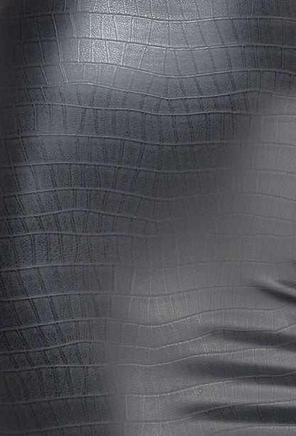 Трусики-стрінги Noir Handmade P012 Wild, L, під латекс, крокодиловий принт, застібки з боків