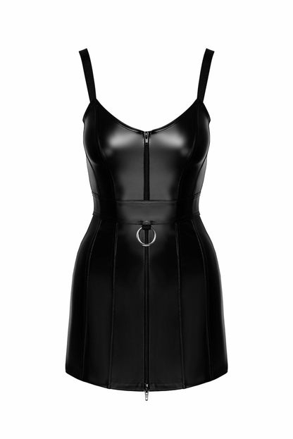 Сукня Noir Handmade F320 Starlet, 3XL, під латекс, міні, блискавка по всій довжині, кільце на поясі