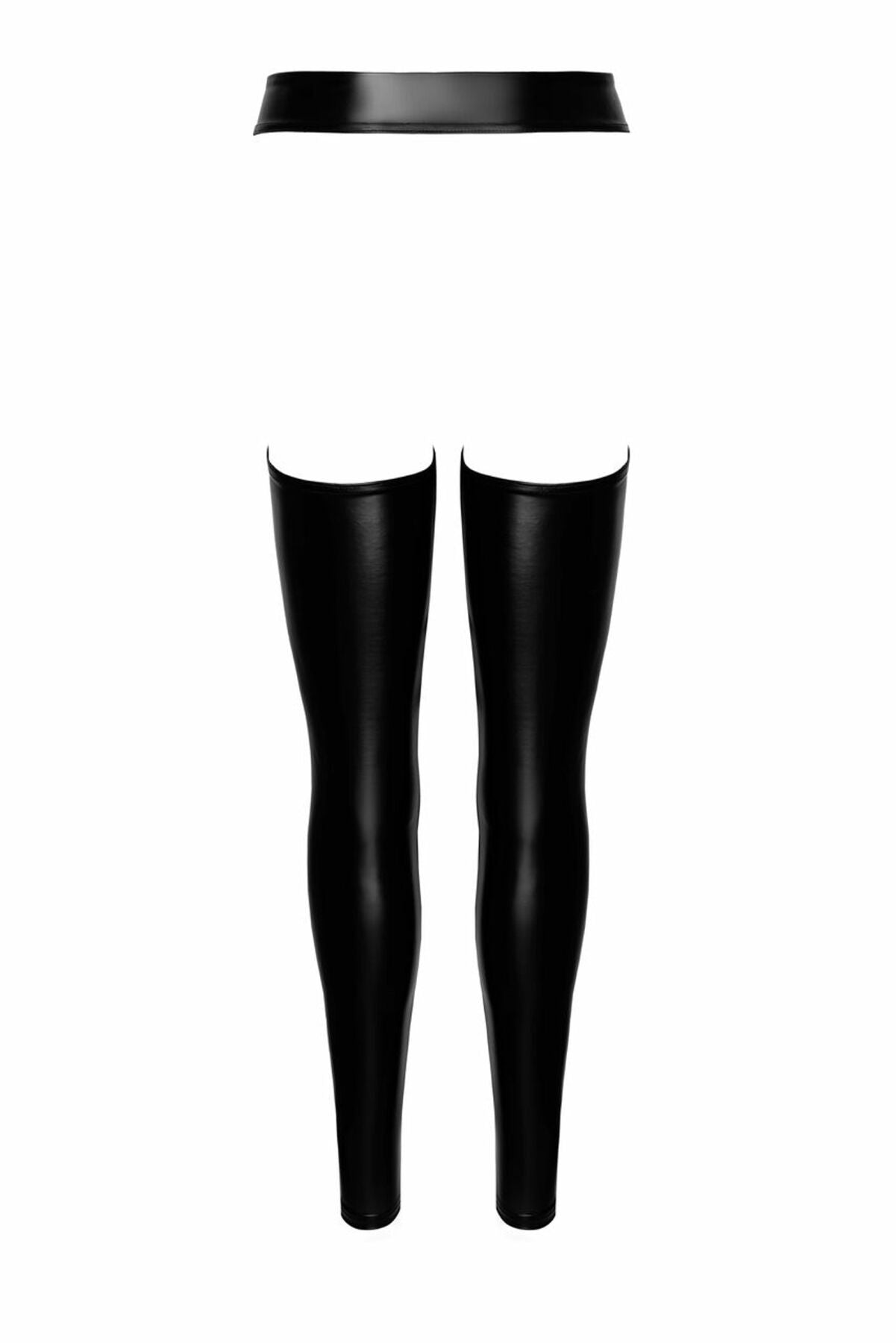 Легінси Noir Handmade F323 Rebel, S, black, під латекс, з відкритими стегнами та сідницями