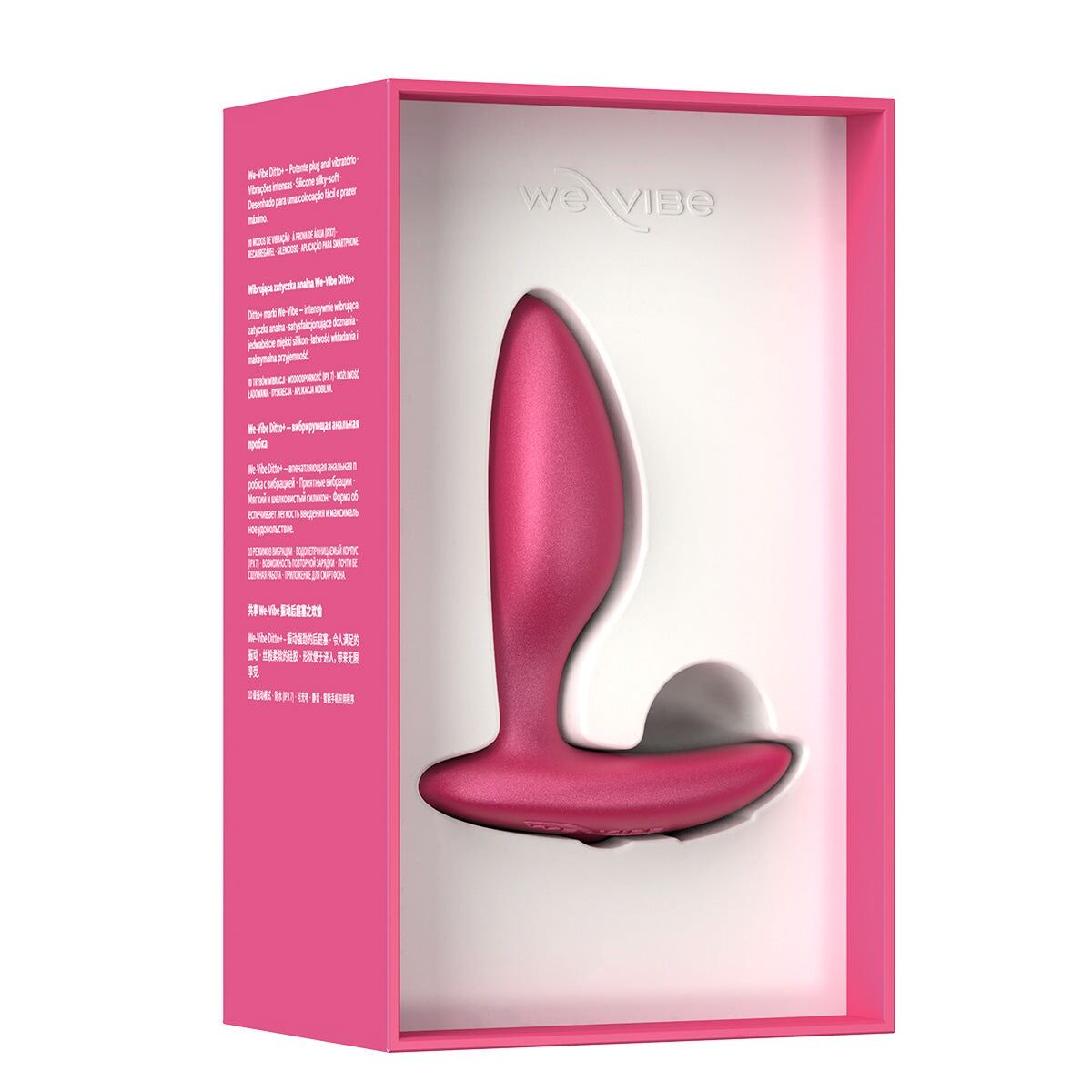 Анальна смарт-вібропробка We-Vibe Ditto+ Cosmic Pink, 10 режимів, пульт ДК