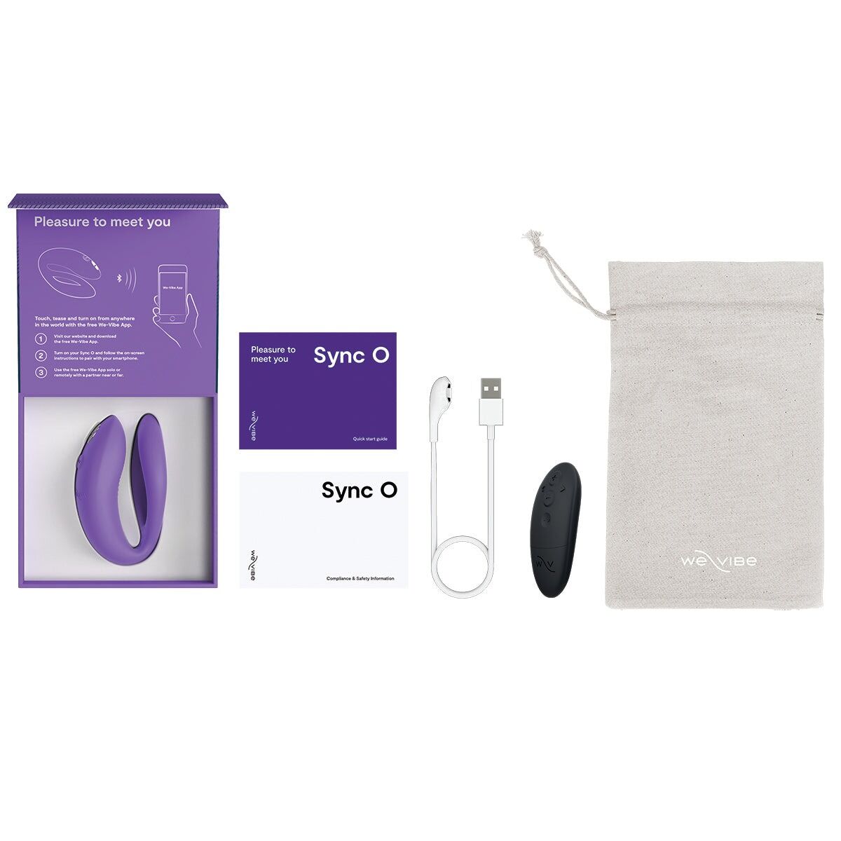 Смарт-вібратор для пар We-Vibe Sync O Light Purple, пульт ДК