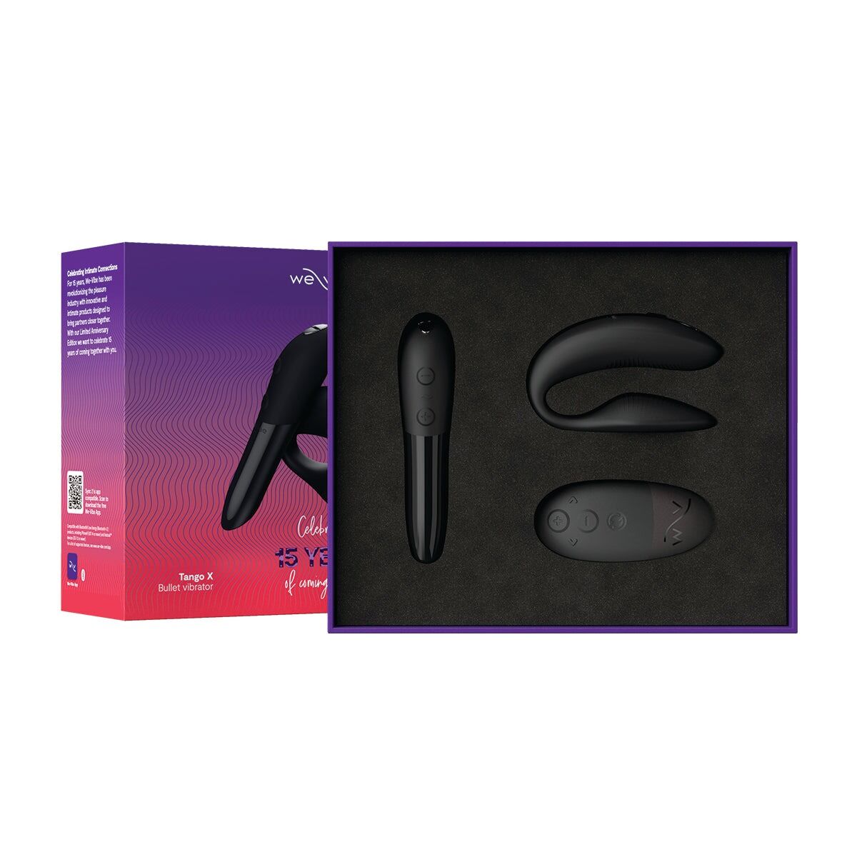 Подарунковий набір We-Vibe 15 Year Anniversary Collection, смарт-вібратор для пар + віброкуля