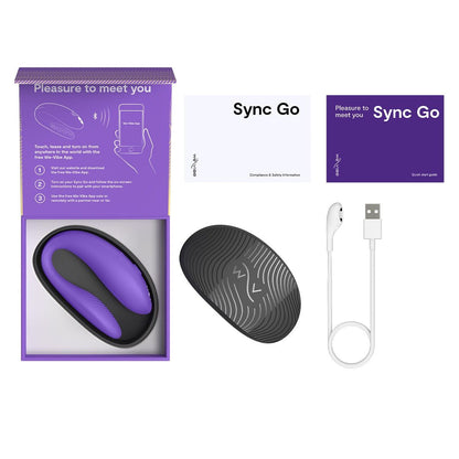 Смарт-вібратор для пар We-Vibe Sync GO Light Purple, тревел-кейс, пульт ДК