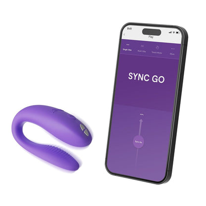 Смарт-вібратор для пар We-Vibe Sync GO Light Purple, тревел-кейс, пульт ДК