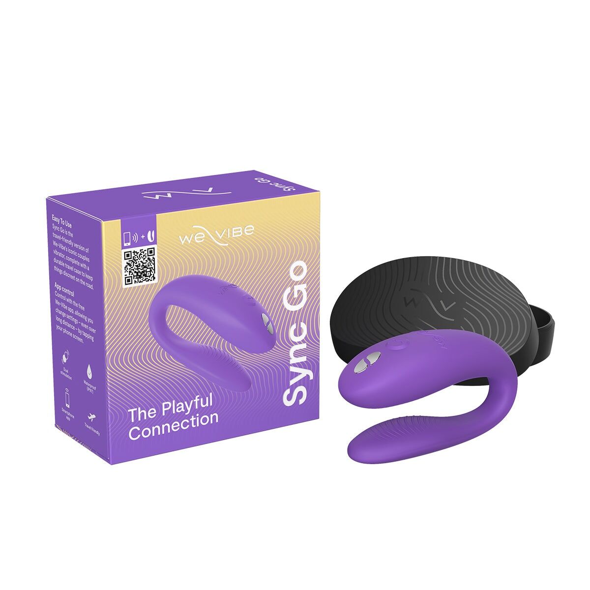 Смарт-вібратор для пар We-Vibe Sync GO Light Purple, тревел-кейс, пульт ДК
