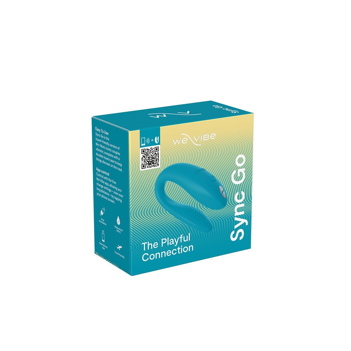 Смарт-вібратор для пар We-Vibe Sync GO Turquoise, тревел-кейс, пульт ДК