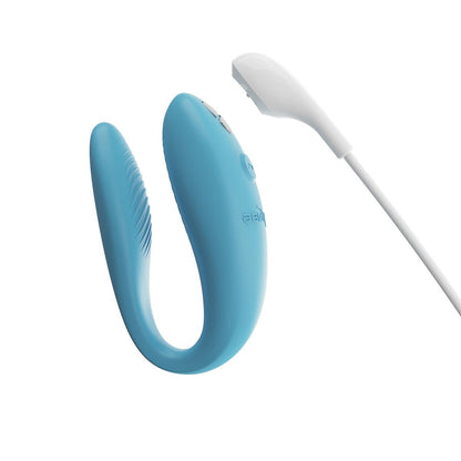 Смарт-вібратор для пар We-Vibe Sync GO Turquoise, тревел-кейс, пульт ДК