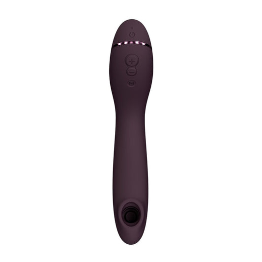 Вакуумний стимулятор для точки G та клітора з вібрацією Womanizer OG Aubergine, 12 рівнів, 3 режими