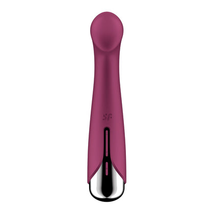 Вібратор з ротацією Satisfyer Spinning G-Spot 1 Red, плоский майданчик для стимуляції точки G