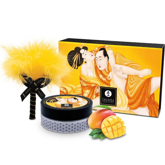 Смачна пудра для оральних пестощів Shunga Body Powder Luscious Mango, 75 г, аромат манго