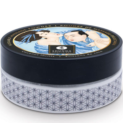 Смачна пудра для оральних пестощів Shunga Body Powder Coconut Thrills, 75 г, аромат кокоса