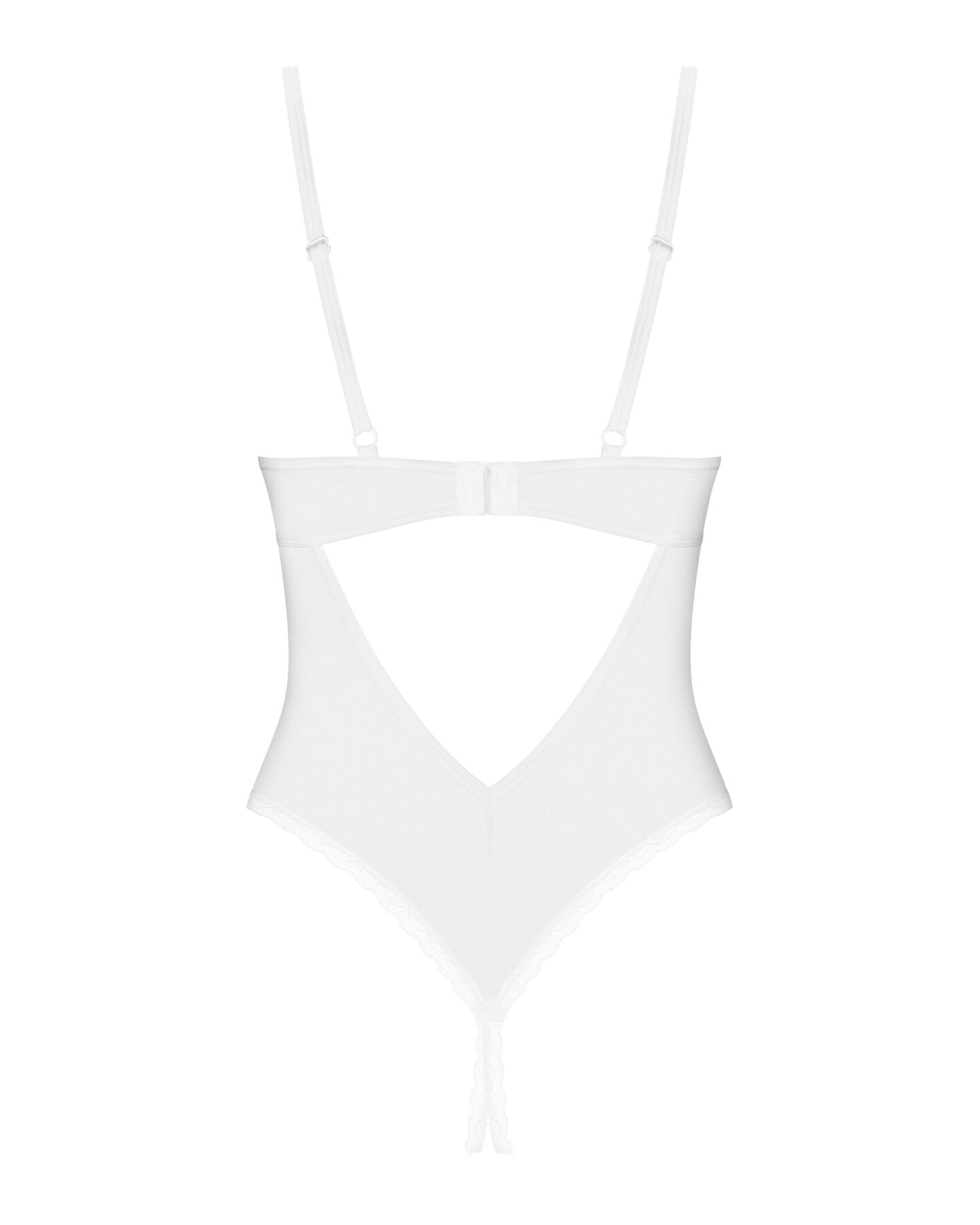 Боді з доступом Obsessive Alissium crotchless teddy, XS/S, ліф з м’якою чашкою, високі трусики