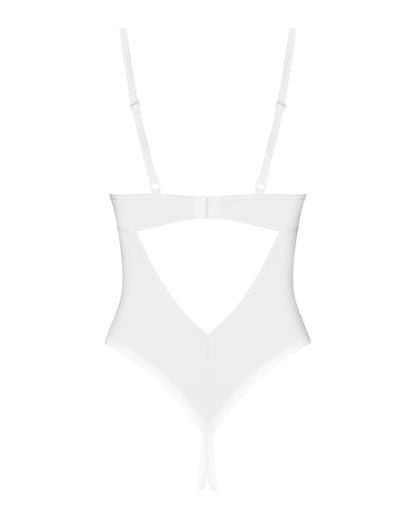 Боді з доступом Obsessive Alissium crotchless teddy, XS/S, ліф з м’якою чашкою, високі трусики