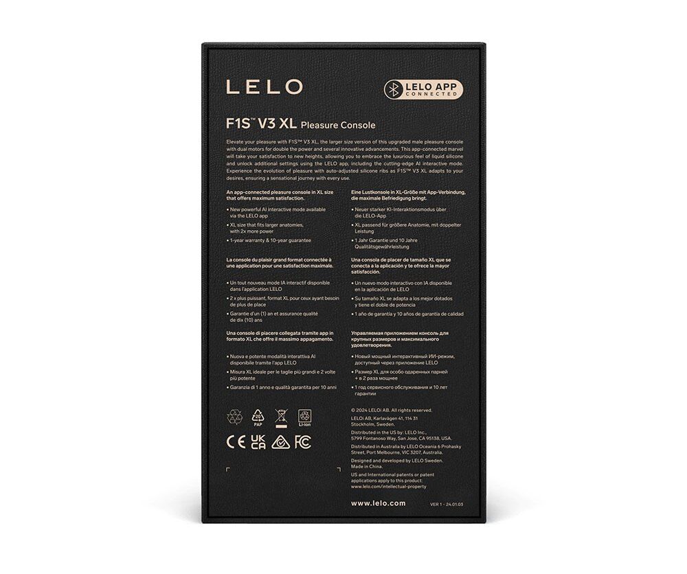 Смарт-мастурбатор LELO F1S V3 XL Red, збільшений, 2 мотори, 8 режимів, стимуляція звуковими хвилями