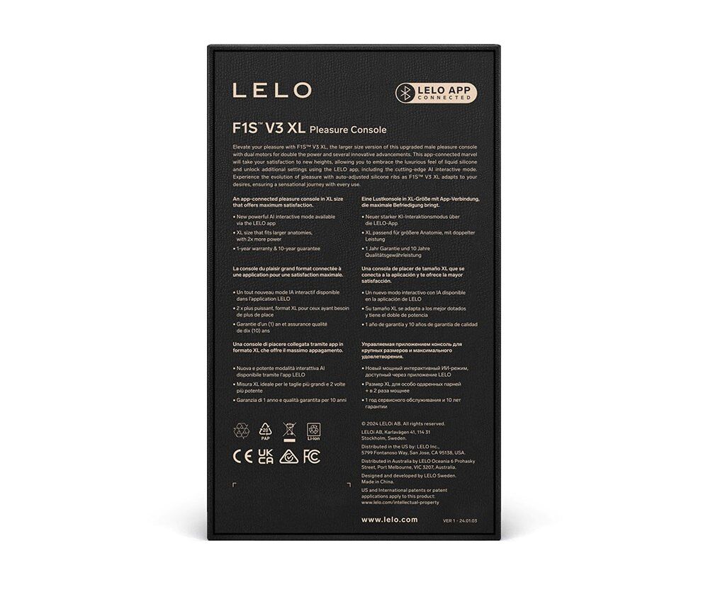 Смарт-мастурбатор LELO F1S V3 XL Teal, збільшений, 2 мотори, 8 режимів, стимуляція звуковими хвилями