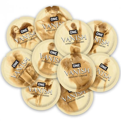 Набір презервативів ONE Vanish Hyperthin, 100 шт, ультратонкі, зі змазкою, паковання-тубус