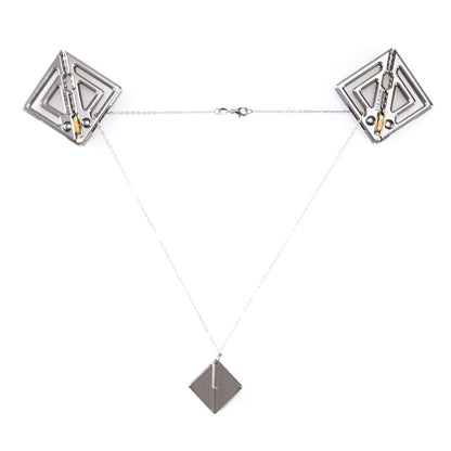 Затискачі для сосків з легкої підвіскою LOCKINK Adjustable Nipple Clamps with Light Pendant - Grey