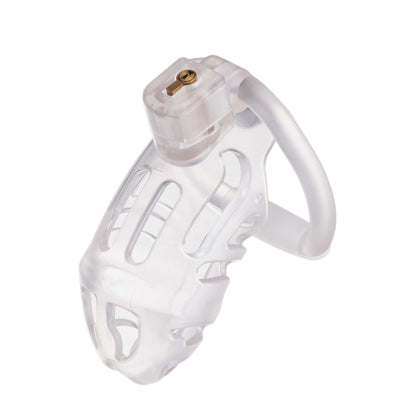 Клітка для пеніса LOCKINK SEVANDA Plastic Penis Chastity Cage, прозора, 3 кільця різних розмірів