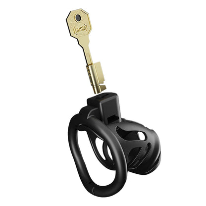 Клітка для пеніса LOCKINK SEVANDA Plastic Penis Chastity Cage, чорна, 3 кільця різних розмірів