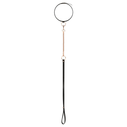 Нашийник з повідцем Rosy Gold - Collar with Leash - Black