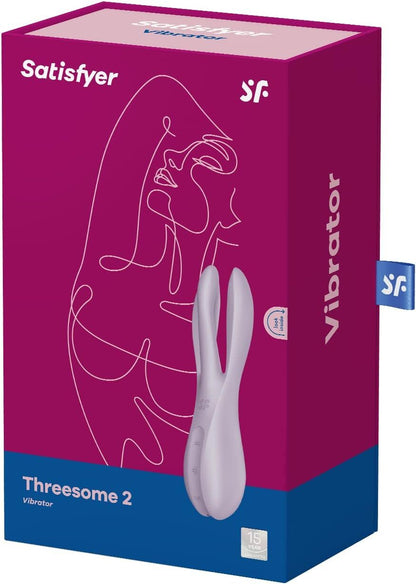 Кліторальний вібратор Satisfyer Threesome 2 Violet, 3 гнучкі пальчики, 3 мотори