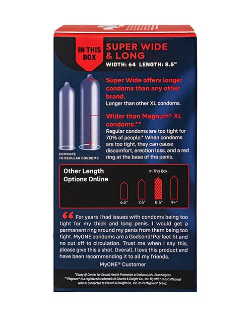 Презервативи MyONE Super Wide & Long 10 шт, картонна коробка