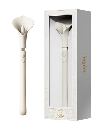 Розкішний вібромасажер Zalo – Calla Ivory White, двосторонній, 2 мотори